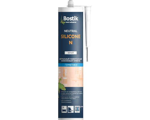 Герметик силиконовый нейтральный универсальный Bostik Neutral Silicone N белый 280 мл.