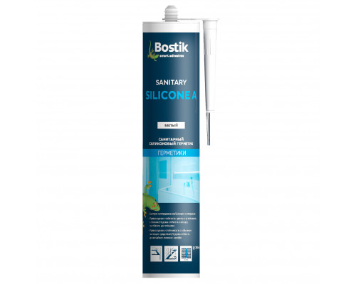 Герметик силиконовый санитарный Bostik Sanitary Silicone А белый 280 мл.