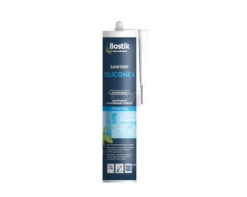 Герметик силиконовый санитарный Bostik Sanitary Silicone А прозрачный 280 мл.