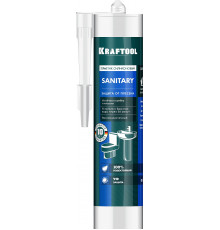 Герметик силиконовый санитарный Kraftool Sanitary белый 300 мл. 41255-0