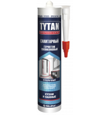 Герметик силиконовый санитарный прозрачный 280 мл. Tytan Professional.