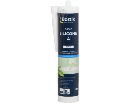 Герметик силиконовый универсльный Bostik Basic Silicone А белый 280 мл.