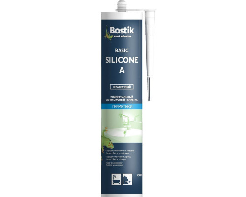 Герметик силиконовый универсльный Bostik Basic Silicone А прозрачный 280 мл.