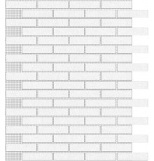 Гибкий кирпич на сетке Сенат-Групп Белый 1260 х 1100 мм. 1,26 м2.