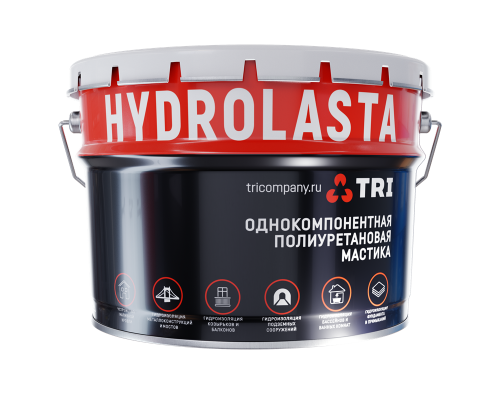Гидроизоляционная мастика однокомпонентная Hydrolasta полиуретановая 15 кг
