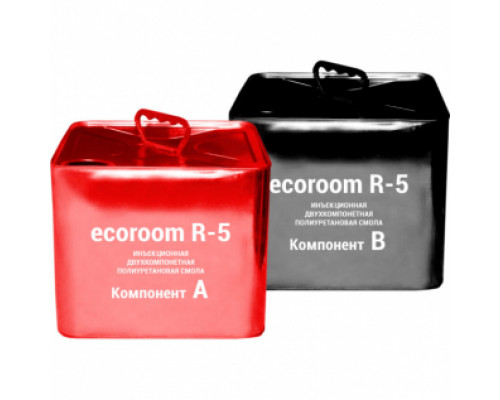 Гидроизоляция инъекционная двухкомпонентная полиуретановая смола Ecoroom R-5 21,5 кг.