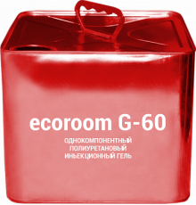 Гидроизоляция инъекционная однокомпонентный полиуретановый гель G-60 Ecoroom 20 кг.
