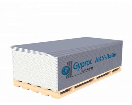 Гипсовая плита звукоизоляционная Gyproc Aku-Line / АКУ-Лайн (ГСП-D) 2000 х 1200 х 12,5 мм. 2,4м2