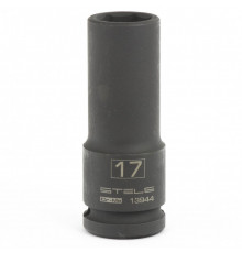 Головка ударная удлиненная шестигранная, 17 мм, 1/2, CrMo Stels