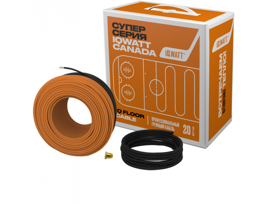Греющий кабель для тёплого IQ FLOOR CABLE секция 20 м / 2,7 м2 /400 Вт