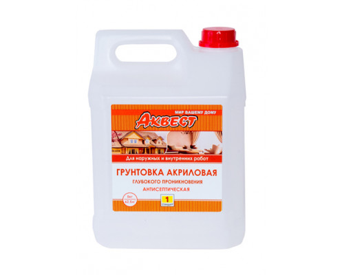 Грунт акриловый Аквест-1 Стандарт глубокого проникновения 5 кг.