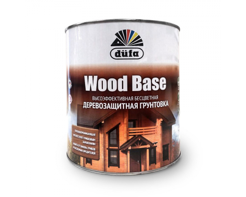 Грунт для защиты древесины Dufa Wood Base с биоцидом бесцветная 3 л.