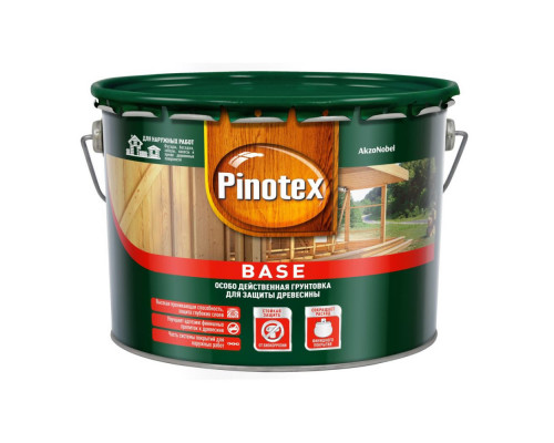 Грунт для защиты древесины Pinotex Base 9 л.