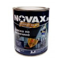 Грунт-эмаль 3в1 глян Сер (RAL7042) 0,8 л  NOVAX