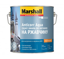 Грунт-эмаль на ржавчину на водной основе Marshall Anticorr Aqua полуглянцевая база BW 2 л.