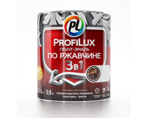 Грунт-эмаль на ржавчину Profilux 3 в 1 глянцевая желтая 5 кг.