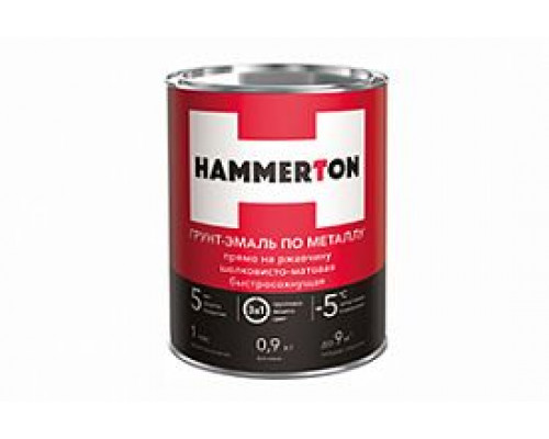Грунт-эмаль по ржавчине 3 в 1 HAMMERTON красная шелковисто-матовая 1,9 л.