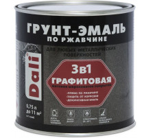 Грунт-эмаль по ржавчине 3 в 1 матовая "Dali" Графитовая Серо-синяя 10 л. Рогнеда