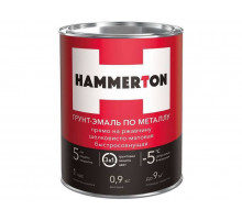 Грунт-эмаль по ржавчине 3 в 1 "HAMMERTON" серая шелковисто-матовая 0,9 л.