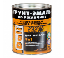 Грунт-Эмаль по ржавчине для металлических поверхностей "Dali" 3 в 1 Коричневая 10 л. "Рогнеда"