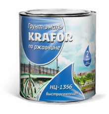 Грунт-эмаль по ржавчине НЦ-1356 Серая 0,7 кг.,"Krafor"