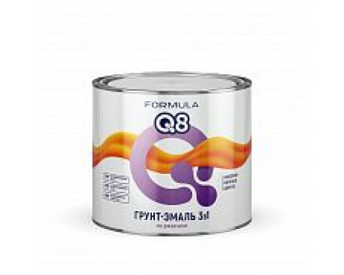 Грунт-эмаль по ржавчине "Formula Q8" черная 1,9 кг.