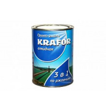 Грунт-эмаль по ржавчине серая 1 кг., Krafor