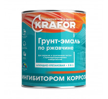 Грунт-эмаль по ржавчине зеленая 1,9 кг., Krafor