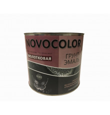 Грунт-эмаль  с молотковым эффектом "Новоколор" ЗЕЛЕНАЯ 0,8 кг  Novocolor