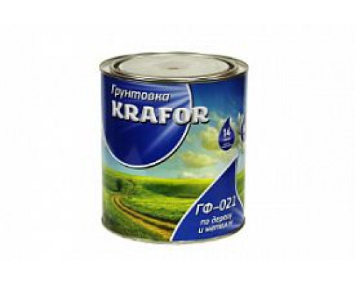 Грунт ГФ-21 "Krafor" серый 2,7 кг.