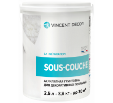 Грунт-краска укрывная для декоративных штукатурок VINCENT DECOR SOUS COUCHE цвет 42015 (2,5л)