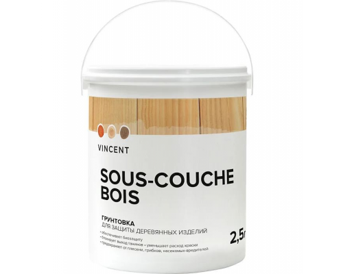 Грунтовка для защиты древесины VINCENT SOUS COUCHE BOIS  (0,9л)