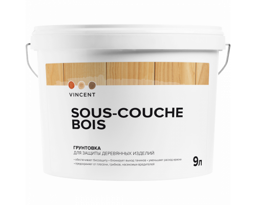 Грунтовка для защиты древесины VINCENT SOUS COUCHE BOIS  (0,9л)
