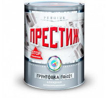 Грунтовка ГФ-021 алкидная антикоррозионная Красно-коричневая 1,9 кг.,"Престиж"