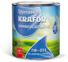 Грунтовка по дереву и металлу ГФ–021 красно-коричневая 2,7 кг "Krafor"