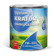 Грунтовка по дереву и металлу ГФ–021 красно-коричневая 20 кг "Кrafor"