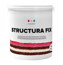 Грунтовка щелочестойкая для структурных, декоративных покрытий Vincent Structura Fix матовая 4 кг.