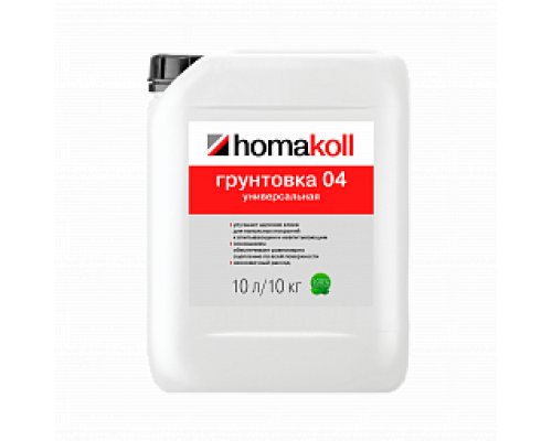Грунтовка универсальная, пленкообразующая homakoll 04 морозостойкая 10 л.