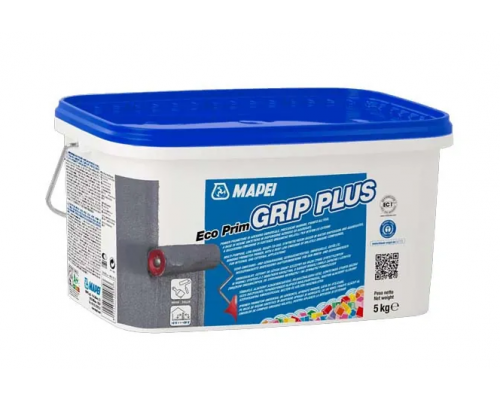 Грунтовка универсальная серая Mapei Eco Prim Grip Plus 5 кг.