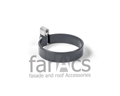Хомут трубы FarAcs PREMIUM ПВХ 152/100 Серый графит