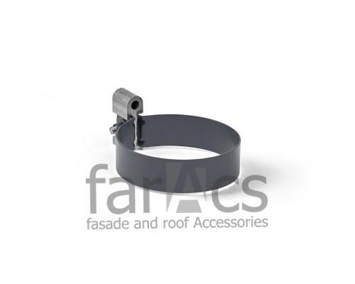 Хомут трубы FarAcs СТАЛЬ PREMIUM 125/90 (PLU-RAL 7024)