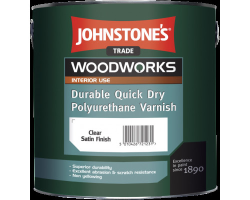 Интерьерный лак Johnstone`s Durable Quick Dry Polyurethane Varnish полуматовый 0,75 л.