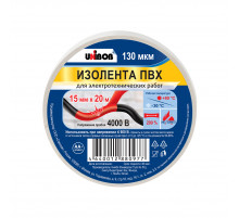 Изолента ПВХ Unibob желто-зеленая 15 мм. х 20 м. 130 мкм.