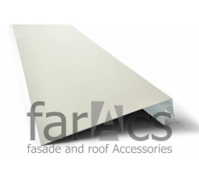 J-фаска металлическая 200 мм. FarAcs Полиэстер с пленкой 0,4 мм. Ral 9003 L=2 м. 