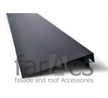 J-фаска металлическая 200 мм. FarAcs Premium Rooftop Matte / Стальной бархат 0,5 мм. Ral 7024 L=2 м.