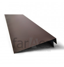 J-фаска металлическая 250 мм. FarAcs Premium Rooftop Matte / Стальной бархат 0,5 мм. Ral 8017 L=2 м.