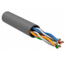 Кабель витая пара U/UTP кат.5E 4х2х24AWG solid CU PVC сер. (м) GENERICA BC1-C5E04-111-305-G
