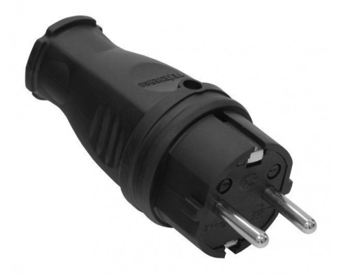 Каучуковая вилка с заземлением IP44 16А Mirsa 116.101