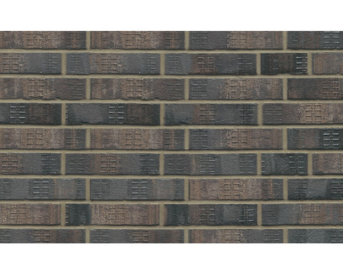 Кирпич клинкерный Westerwaelder Klinker 240 х 115 х 52 мм. Nr 15F Schwarz-bunt Edelglanz bes. Fuss.