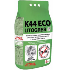 Клеевая смесь для укладки плитки эластичная LITOGRES K44 ECO / Литогрес К44 Эко 5кг., Litokol